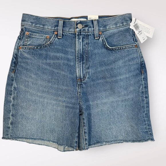 Aritzia Denim Forum The Boyfriend Loose Mid Thigh Short 25‎ New With Tags - Picture 1 of 4
